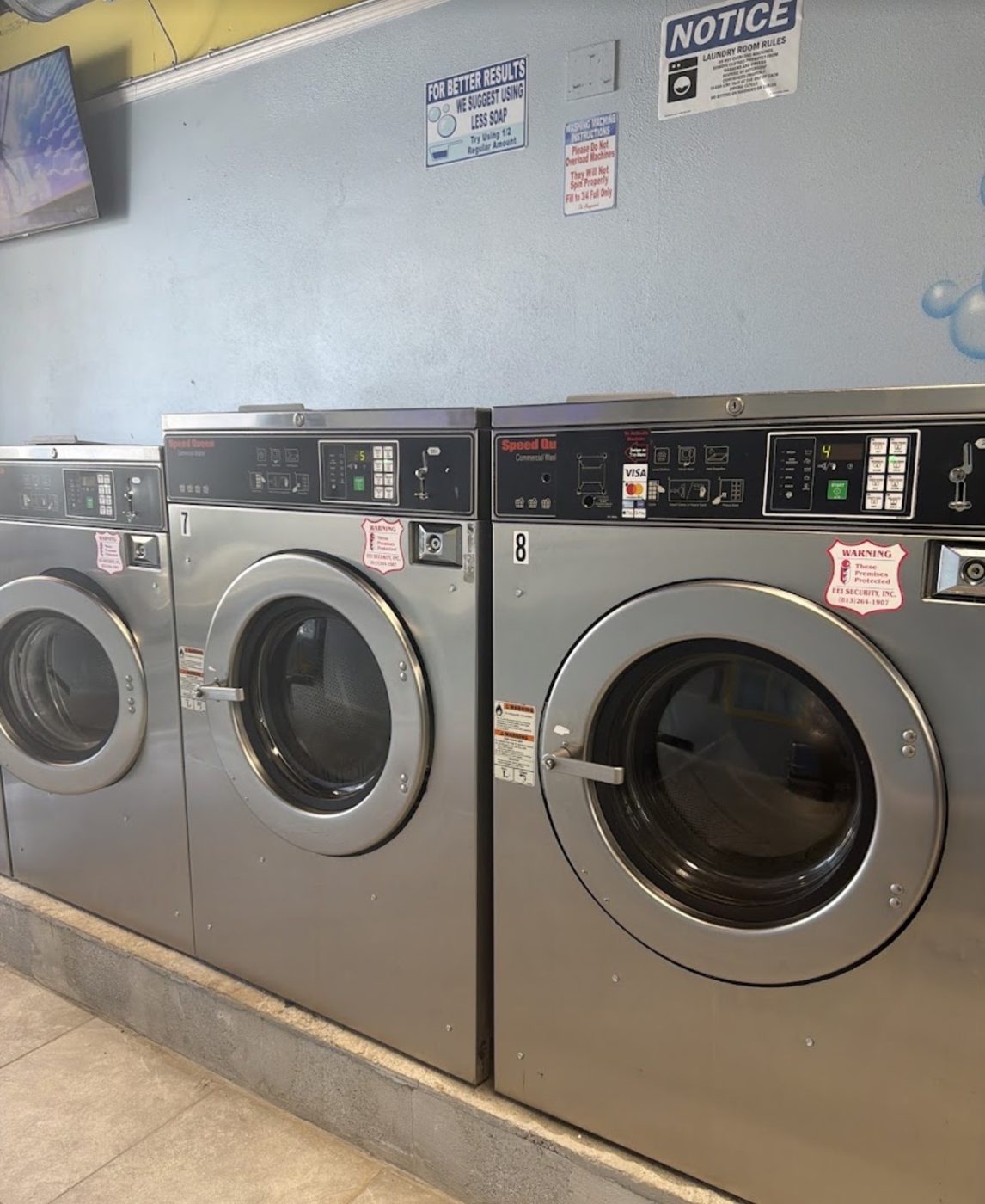Speed Queen washers inside Wash And Bubbles